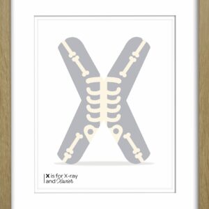 X is for x-ray custom print for children and babies in New Zealand