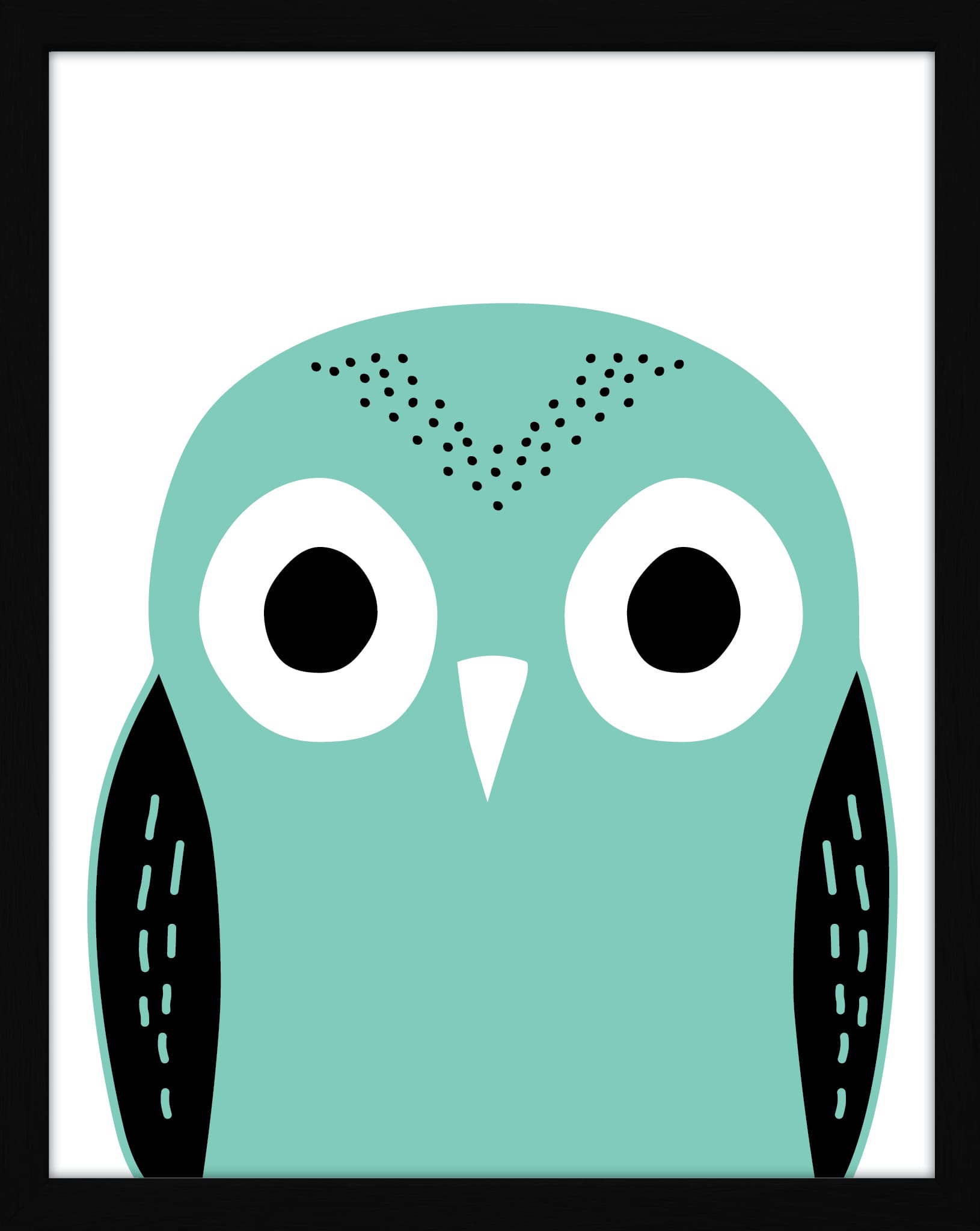 A custom owl illustrated print gift idea for childrens nursery and bedroom decoration in NZ