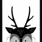 An illustrated stag print for kiwi kids and babies bedrooms in NZ