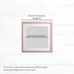 The frame size for custom prints from Blackbird Design Shop in New Zealand