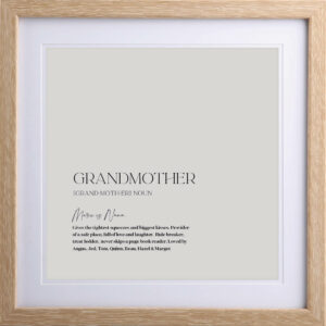 A printed gift for a grandmother from Blackbird Design Shop New Zealand