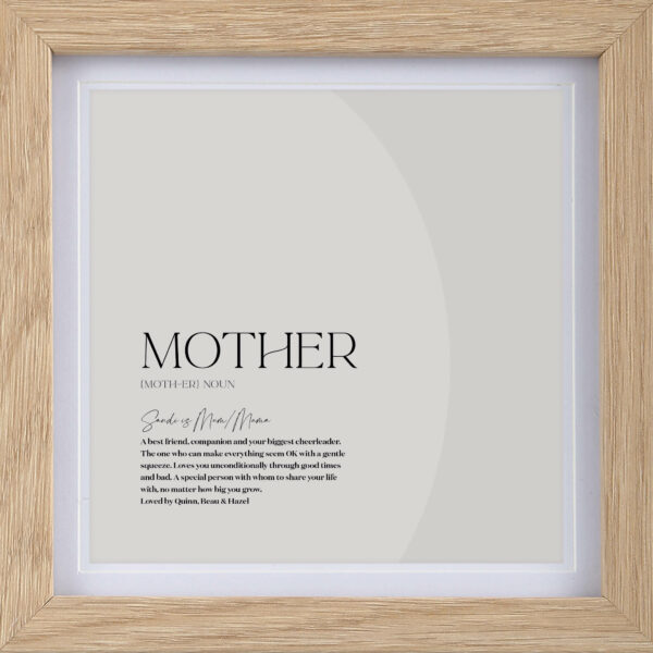A special mother print showing why she is so important as a gift idea in New Zealand